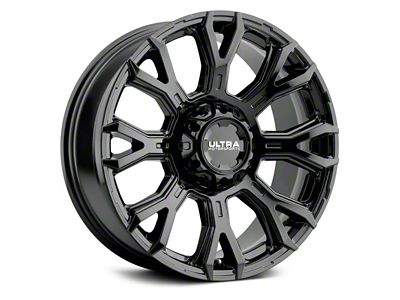 Ultra Wheels Scorpion Gloss Black 8-Lug Wheel; 17x9; 12mm Offset (07-10 Silverado 2500 HD)