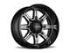 Ultra Wheels Menace Gloss Black with Diamond Cut Accents 8-Lug Wheel; 18x9; 12mm Offset (07-10 Silverado 3500 HD SRW)