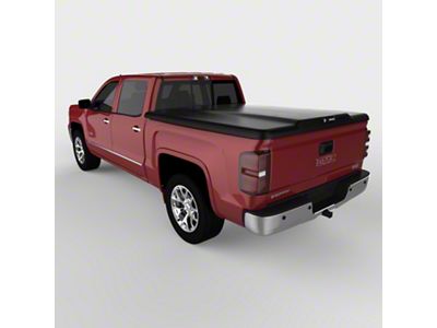 UnderCover Elite Hinged Tonneau Cover; Black Textured (14-18 Sierra 1500 w/ 5.80-Foot Short & 6.50-Foot Standard Box)