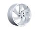 US Mag Desperado Silver Brushed Face Milled Diamond Cut Milled 6-Lug Wheel; 22x9; 25mm Offset (04-08 F-150)