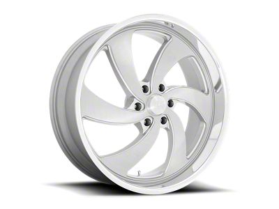 US Mag Desperado Silver Brushed Face Milled Diamond Cut Milled 6-Lug Wheel; 24x10; 25mm Offset (04-08 F-150)