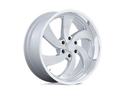 US Mag Desperado Silver Brushed Face Milled Diamond Cut 6-Lug Wheel; Left Directional; 22x10; 25mm Offset (04-08 F-150)