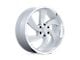 US Mag Desperado Silver Brushed Face Milled Diamond Cut 6-Lug Wheel; Left Directional; 22x10; 25mm Offset (04-08 F-150)