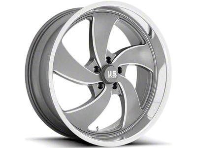 US Mag Desperado Anthracite Milled Diamond Cut Milled 6-Lug Wheel; Left Directional; 22x10; 25mm Offset (07-13 Sierra 1500)