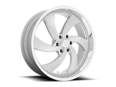 US Mag Desperado Silver Brushed Face Milled Diamond Cut Milled 6-Lug Wheel; 24x10; 25mm Offset (07-13 Sierra 1500)