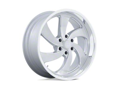 US Mag Desperado Silver Brushed Face Milled Diamond Cut Milled 6-Lug Wheel; Left Directional; 22x9; 25mm Offset (07-13 Sierra 1500)