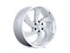 US Mag Desperado Silver Brushed Face Milled Diamond Cut Milled 6-Lug Wheel; Right Directional; 22x9; 25mm Offset (07-13 Sierra 1500)