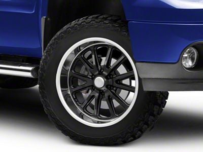 US Mag Rambler 6 Gloss Black with Diamond Cut Lip 6-Lug Wheel; 20x9.5; 1mm Offset (07-13 Sierra 1500)