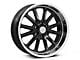 US Mag Rambler 6 Gloss Black with Diamond Cut Lip 6-Lug Wheel; 20x9.5; 1mm Offset (07-13 Sierra 1500)