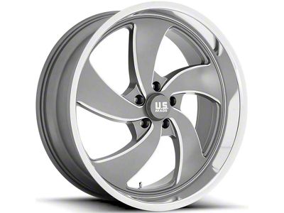 US Mag Desperado Anthracite Milled Diamond Cut Milled 6-Lug Wheel; Left Directional; 22x10; 25mm Offset (07-13 Silverado 1500)