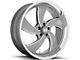 US Mag Desperado Anthracite Milled Diamond Cut Milled 6-Lug Wheel; Left Directional; 22x10; 25mm Offset (07-13 Silverado 1500)