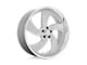 US Mag Desperado Silver Brushed Face Milled Diamond Cut Milled 6-Lug Wheel; Right Directional; 22x10; 25mm Offset (07-13 Silverado 1500)