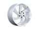 US Mag Desperado Silver Brushed Face Milled Diamond Cut Milled 6-Lug Wheel; Right Directional; 22x9; 25mm Offset (07-13 Silverado 1500)