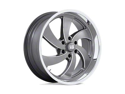 US Mag Desperado Anthracite Milled Diamond Cut Milled 6-Lug Wheel; Left Directional; 22x9; 25mm Offset (07-14 Yukon)