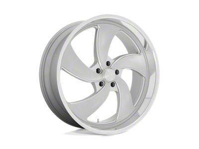 US Mag Desperado Silver Brushed Face Milled Diamond Cut Milled 6-Lug Wheel; Right Directional; 22x10; 25mm Offset (07-14 Yukon)