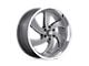 US Mag Desperado Anthracite Milled Diamond Cut 6-Lug Wheel; Left Directional; 22x10; 25mm Offset (09-14 F-150)