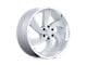 US Mag Desperado Silver Brushed Face Milled Diamond Cut Milled 6-Lug Wheel; 22x9; 25mm Offset (09-14 F-150)