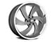 US Mag Desperado Anthracite Milled Diamond Cut Milled 6-Lug Wheel; Right Directional; 22x9; 25mm Offset (14-18 Silverado 1500)