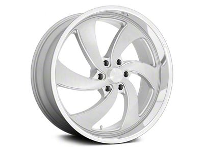 US Mag Desperado Silver Brushed Face Milled Diamond Cut Milled 6-Lug Wheel; Left Directional; 22x10; 25mm Offset (14-18 Silverado 1500)