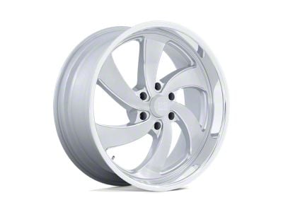 US Mag Desperado Silver Brushed Face Milled Diamond Cut Milled 6-Lug Wheel; Left Directional; 22x9; 25mm Offset (14-18 Silverado 1500)