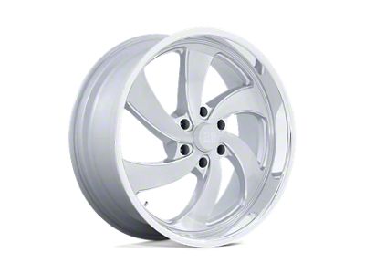 US Mag Desperado Silver Brushed Face Milled Diamond Cut Milled 6-Lug Wheel; Right Directional; 22x9; 25mm Offset (14-18 Silverado 1500)