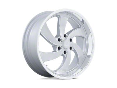 US Mag Desperado Silver Brushed Face Milled Diamond Cut 6-Lug Wheel; Right Directional; 22x10; 25mm Offset (15-20 F-150)