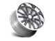 US Mag Rambler 6 Matte Gunmetal with Diamond Cut Lip 6-Lug Wheel; 20x8; 1mm Offset (15-20 F-150)