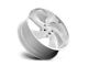 US Mag Desperado Silver Brushed Face Milled Diamond Cut Milled 6-Lug Wheel; Right Directional; 22x10; 25mm Offset (99-06 Silverado 1500)