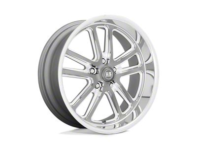 US Mag Bullet Textured Gunmetal with Milled Edges 5-Lug Wheel; 17x8; 1mm Offset (87-90 Dakota)