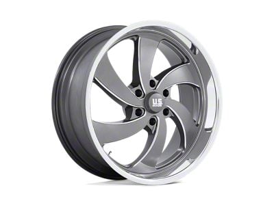 US Mag Desperado Anthracite Milled Diamond Cut Milled 6-Lug Wheel; 22x9; 25mm Offset (21-25 F-150)