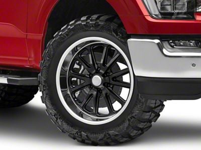 US Mag Rambler 6 Gloss Black with Diamond Cut Lip 6-Lug Wheel; 20x8; 1mm Offset (21-25 F-150)