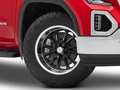 US Mag Rambler 6 Gloss Black with Diamond Cut Lip 6-Lug Wheel; 20x9.5; 1mm Offset (19-25 Sierra 1500)