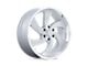 US Mag Desperado Silver Brushed Face Milled Diamond Cut Milled 6-Lug Wheel; Right Directional; 22x9; 25mm Offset (19-24 Silverado 1500)
