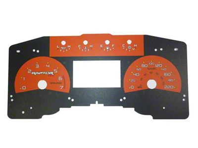 US Speedo Daytona Edition Gauge Face; KMH; Orange (11-14 F-150 Raptor)