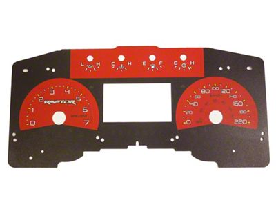 US Speedo Daytona Edition Gauge Face; KMH; Red (11-14 F-150 Raptor)