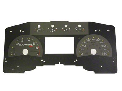 US Speedo Daytona Edition Gauge Face; KMH; Silver (11-14 F-150 Raptor)