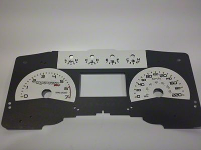 US Speedo Daytona Edition Gauge Face; KMH; White (11-14 F-150 Raptor)