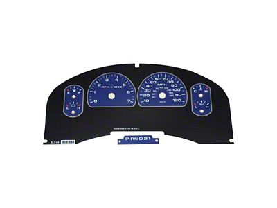 US Speedo Daytona Edition Gauge Face; MPH; Blue (04-06 F-150 XLT)