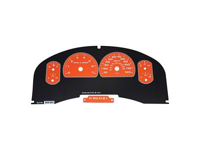 US Speedo Daytona Edition Gauge Face; MPH; Orange (04-06 F-150 XLT)