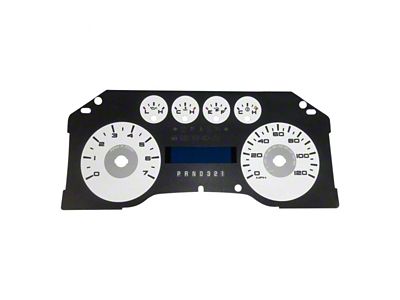 US Speedo Daytona Edition Gauge Face; MPH; White (09-10 F-150 Lariat)