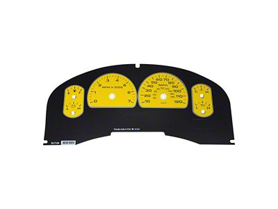 US Speedo Daytona Edition Gauge Face; MPH; Yellow (07-08 F-150 XLT)