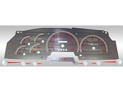 US Speedo Stainless Edition Gauge Face; KMH; Red (97-98 F-150)