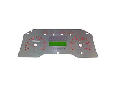 US Speedo Stainless Edition Gauge Face; MPH; Red (09-10 F-150 XLT)