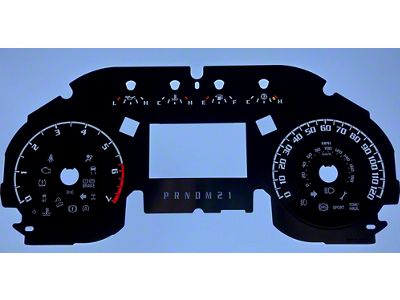 US Speedo Stainless Edition Gauge Face; MPH; White (15-16 F-150 XLT w/ 4-Inch Display)