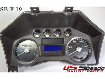 US Speedo Stealth Edition Gauge Face; MPH (09-10 F-150 FX4)