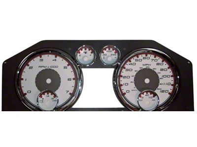 US Speedo Daytona Edition Gauge Face; KMH; 6-Gauges; Silver (09-12 RAM 1500)