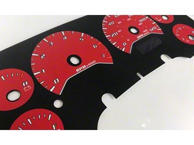 US Speedo Daytona Edition Gauge Face; MPH; Red (07-08 RAM 1500)