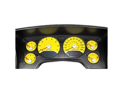 US Speedo Daytona Edition Gauge Face; MPH; Yellow (2006 RAM 1500)