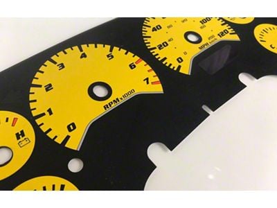 US Speedo Daytona Edition Gauge Face; MPH; Yellow (07-08 RAM 1500)