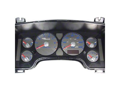 US Speedo Stainless Edition Gauge Face; MPH; Blue (2006 RAM 1500)